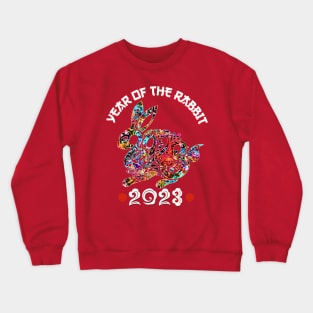 Chinese New Year 2023 Year of the Rabbit Horoscope Pop Art Crewneck Sweatshirt